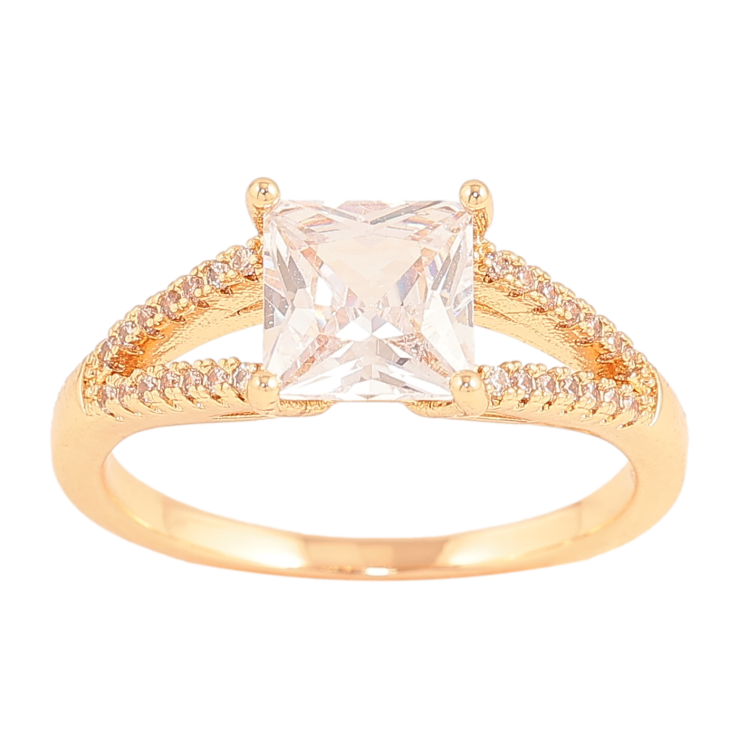 Кольцо Xuping цвет Позолота 18K "Кристальный блеск" фото №15