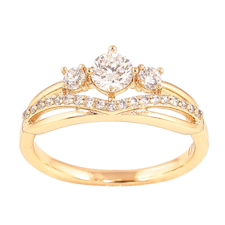 Каблучка Xuping колір Позолота 18K "Візерунок з кристалами" фото №20