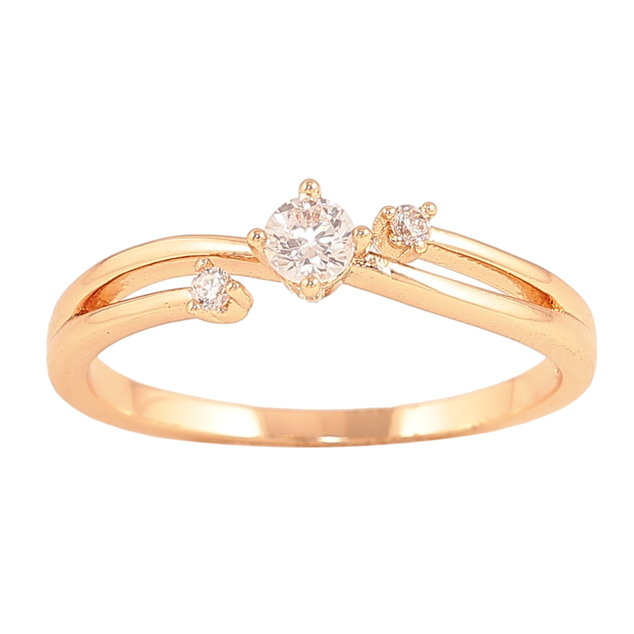 Каблучка Xuping колір Позолота 18K "Візерунок з кристалами" фото №1