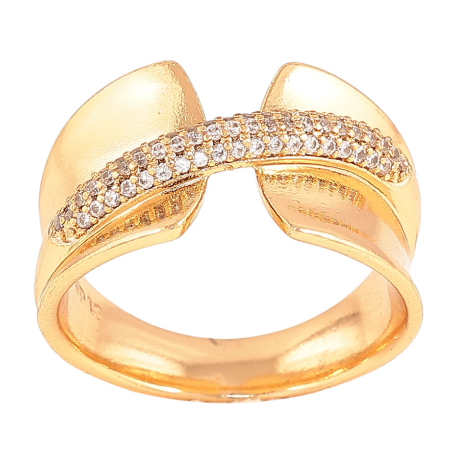 Кольцо Xuping цвет Позолота 18K "Узор с кристаллами" фото №1