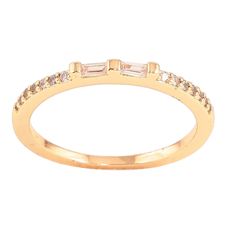 Кольцо Xuping цвет Позолота 18K "Дорожка кристаллов"  фото №3