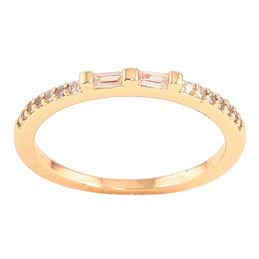 Кольцо Xuping цвет Позолота 18K "Дорожка кристаллов"  фото №1