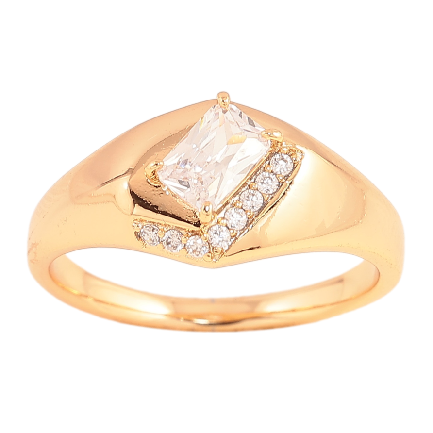 Кольцо Xuping цвет Позолота 18K "Узор с кристаллами" фото №1