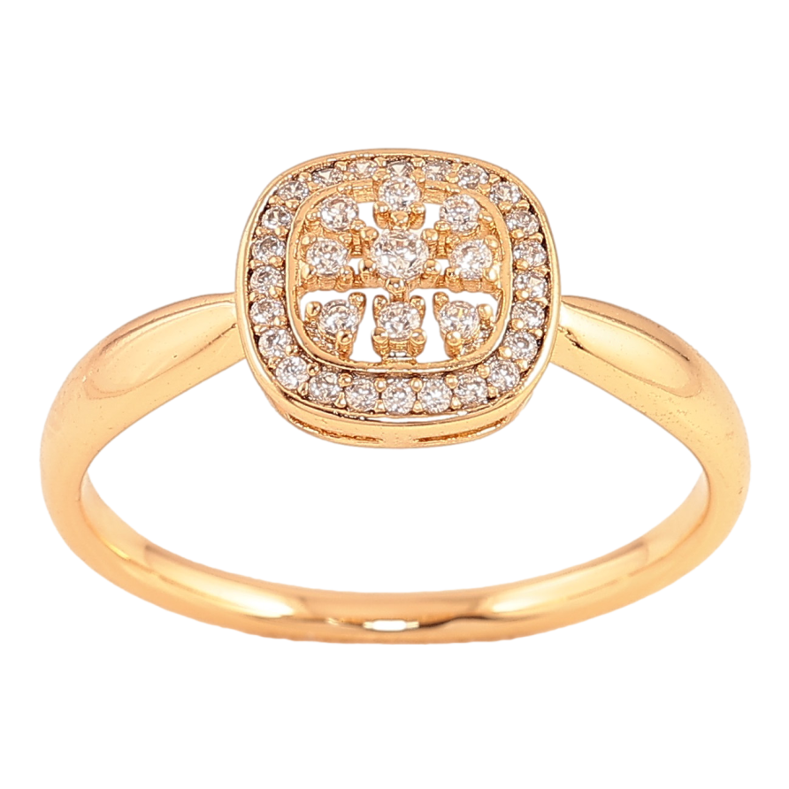 Кольцо Xuping цвет Позолота 18K "Узор с кристаллами" фото №1