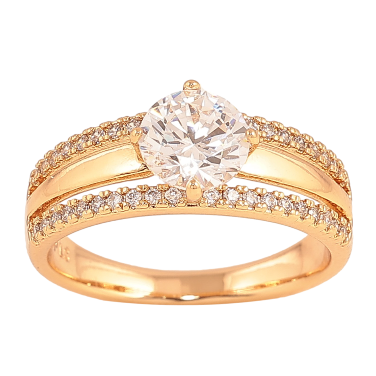 Кольцо Xuping цвет Позолота 18K "Узор с кристаллами" ø 7мм фото №24