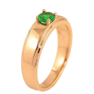 Каблучка Xuping колір Позолота 18K "Зелений кристал" фото №2