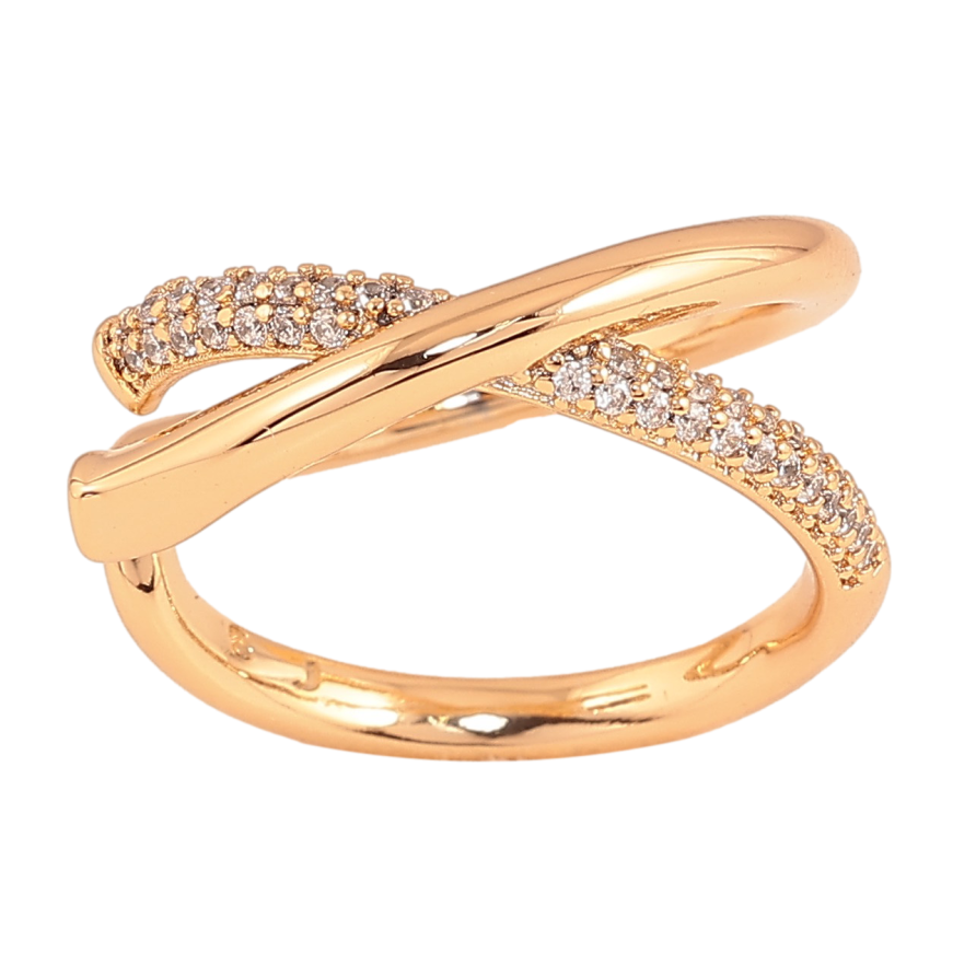 Кольцо Xuping цвет Позолота 18K "Узор с кристаллами" фото №1