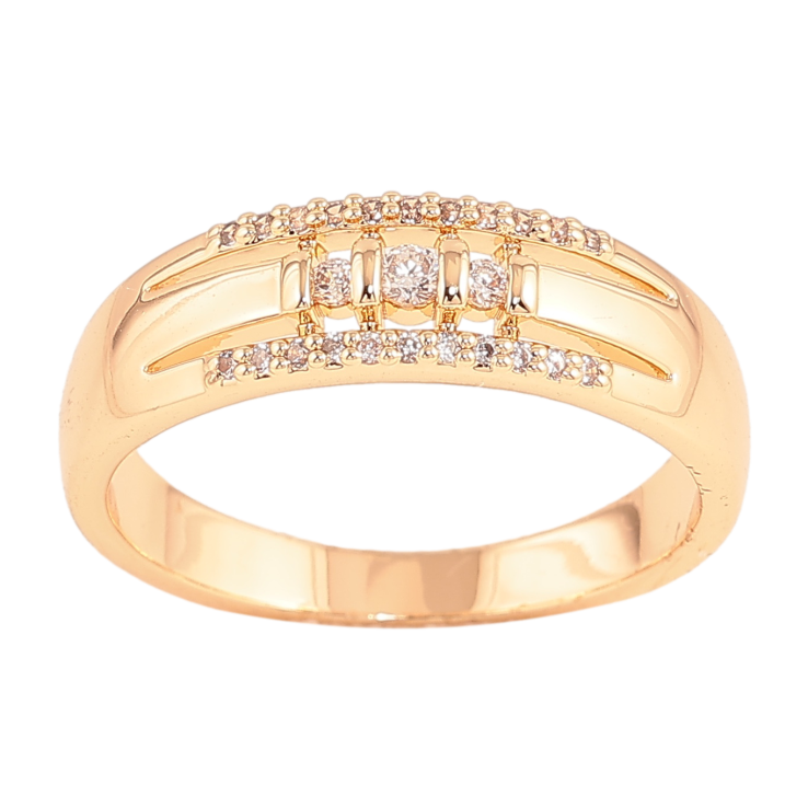 Кольцо Xuping цвет Позолота 18K "Узор с кристаллами" фото №14