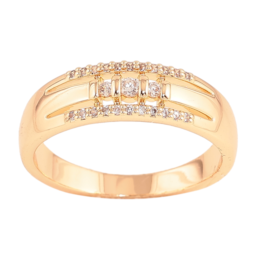 Кольцо Xuping цвет Позолота 18K "Узор с кристаллами" фото №1