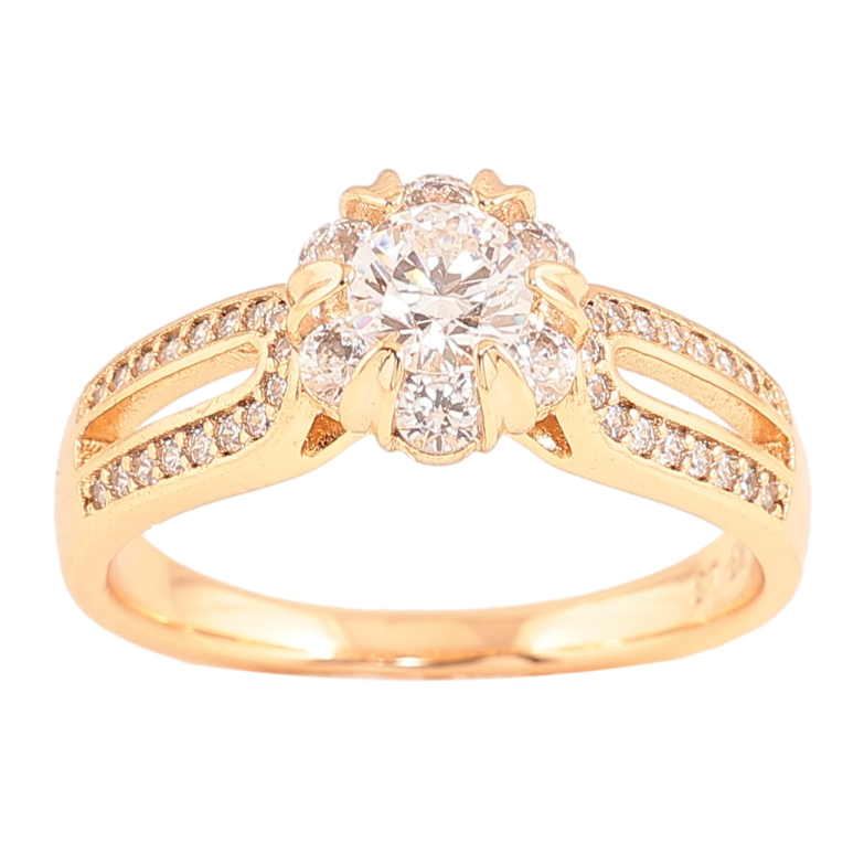 Каблучка Xuping колір Позолота 18K "Візерунок з інкрустацією кристалами" фото №16