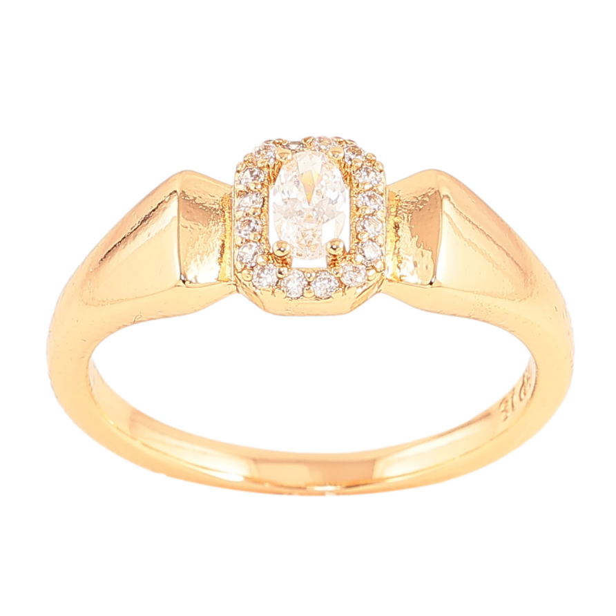 Кольцо Xuping цвет Позолота 18K "Узор с кристаллами" фото №1