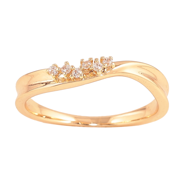 Кольцо Xuping цвет Позолота 18K "Узор с кристаллами" фото №2 Кольцо Xuping цвет Позолота 18K "Узор с кристаллами" фото №2