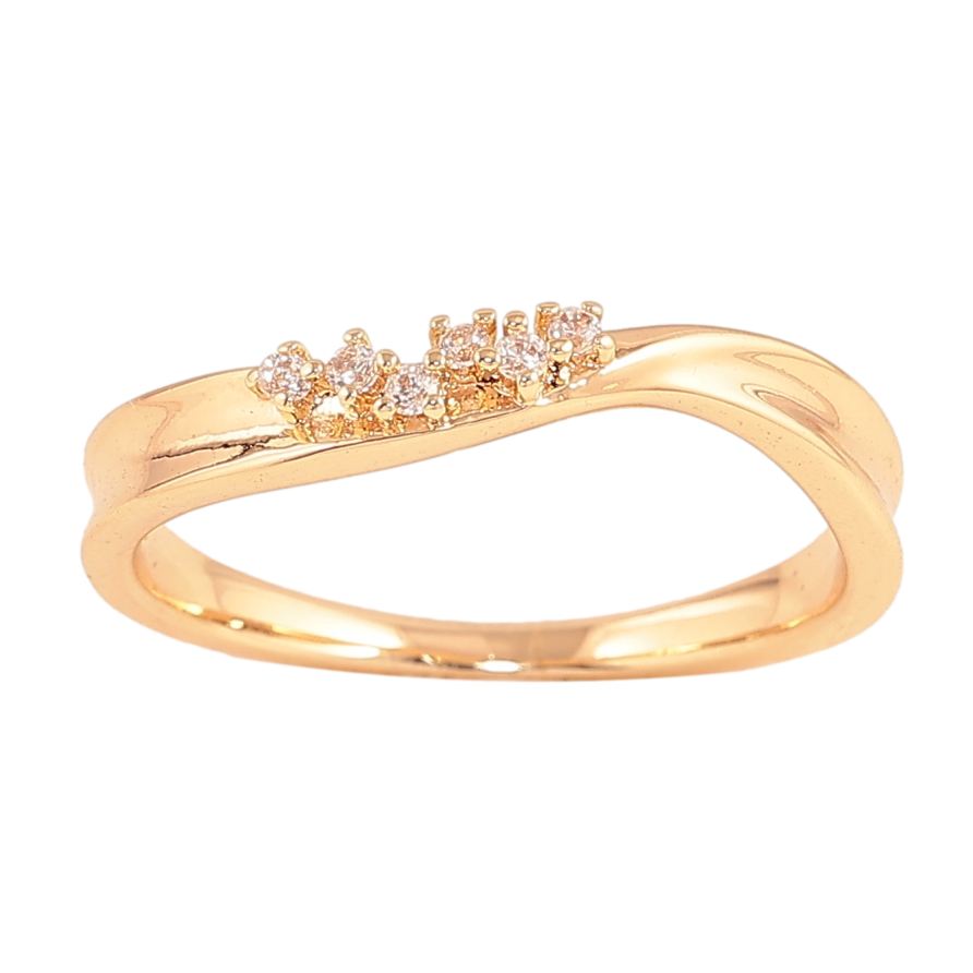 Кольцо Xuping цвет Позолота 18K "Узор с кристаллами"  фото №1