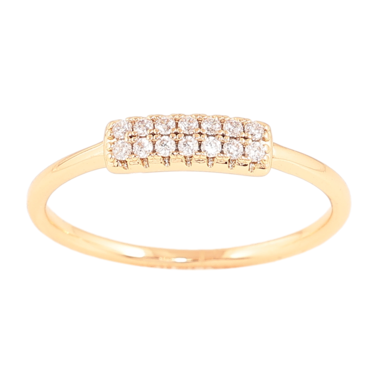 Каблучка Xuping колір Позолота 18K "Візерунок з кристалами" фото №24