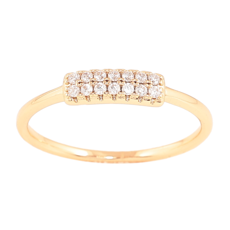 Каблучка Xuping колір Позолота 18K "Візерунок з кристалами" фото №1