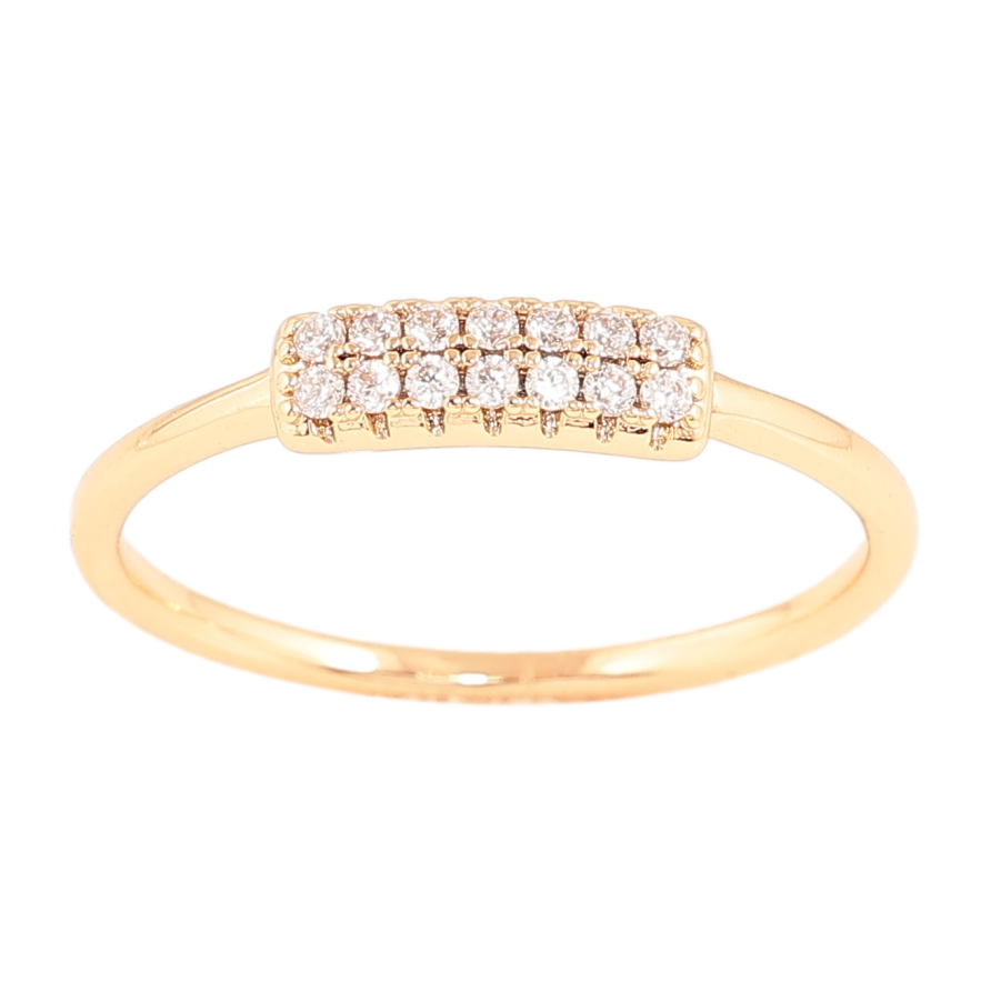 Каблучка Xuping колір Позолота 18K "Візерунок з кристалами" фото №1