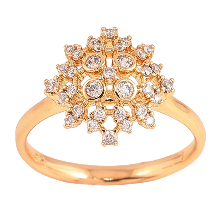 Каблучка Xuping колір Позолота 18K "Візерунок з кристалами" фото №10 Каблучка Xuping колір Позолота 18K "Візерунок з кристалами" фото №10