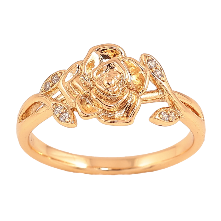 Каблучка Xuping колір Позолота 18K "Троянда" фото №6 Каблучка Xuping колір Позолота 18K "Троянда" фото №6