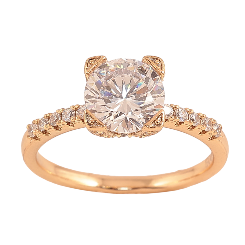 Каблучка Xuping колір Позолота 18K "Кристальний блиск" фото №1