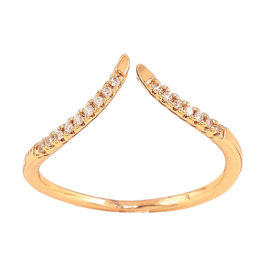 Кольцо Xuping цвет Позолота 18K "Узор с кристаллами" фото №1