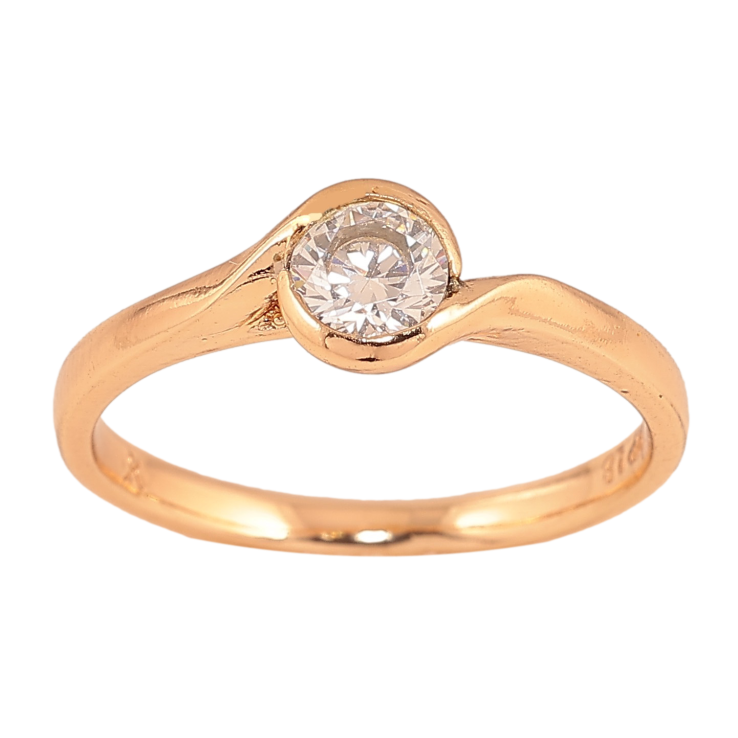 Каблучка Xuping колір Позолота 18K "Кристал" фото №2 Каблучка Xuping колір Позолота 18K "Кристал" фото №2