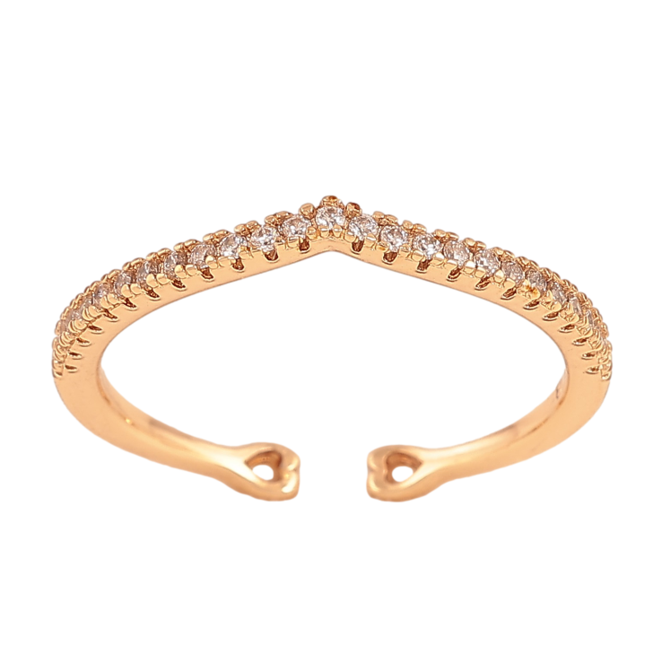 Каблучка Xuping колір Позолота 18K "Доріжка кристалів" фото №18 Каблучка Xuping колір Позолота 18K "Доріжка кристалів" фото №18