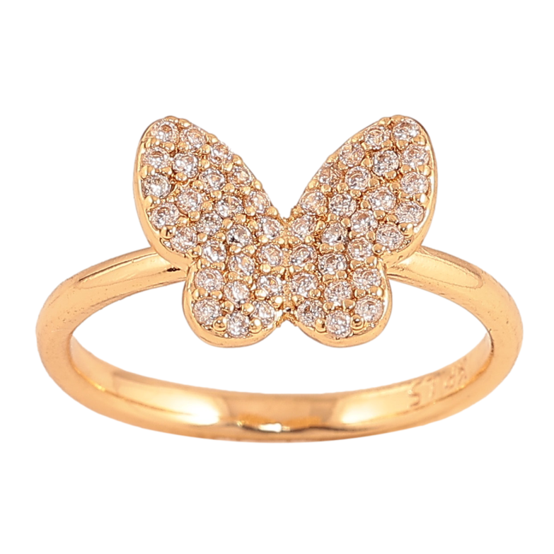 Каблучка Xuping колір Позолота 18K "Метелик з кристалами" фото №1