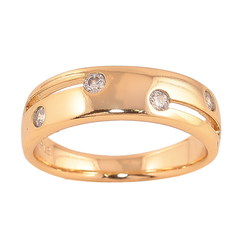 Каблучка Xuping колір Позолота 18K "Візерунок з кристалами" фото №2 Каблучка Xuping колір Позолота 18K "Візерунок з кристалами" фото №2