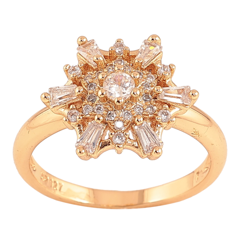 Кольцо Xuping цвет Позолота 18K "Кристальная снежинка" фото №1