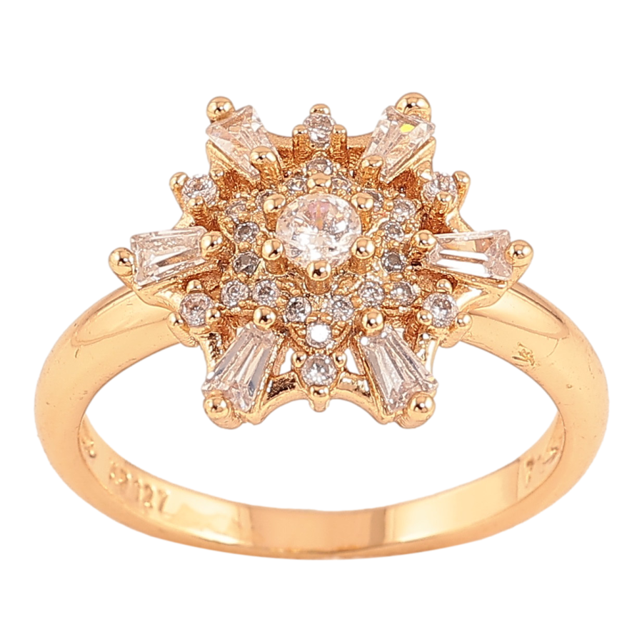 Кольцо Xuping цвет Позолота 18K "Кристальная снежинка" фото №1