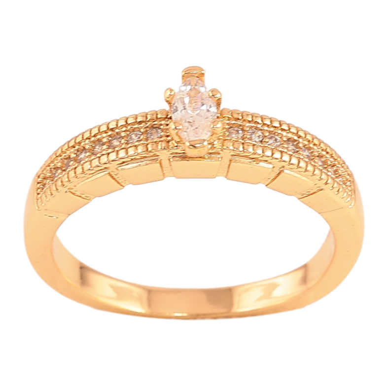 Кольцо Xuping цвет Позолота 18K "Узор с кристаллами" фото №2