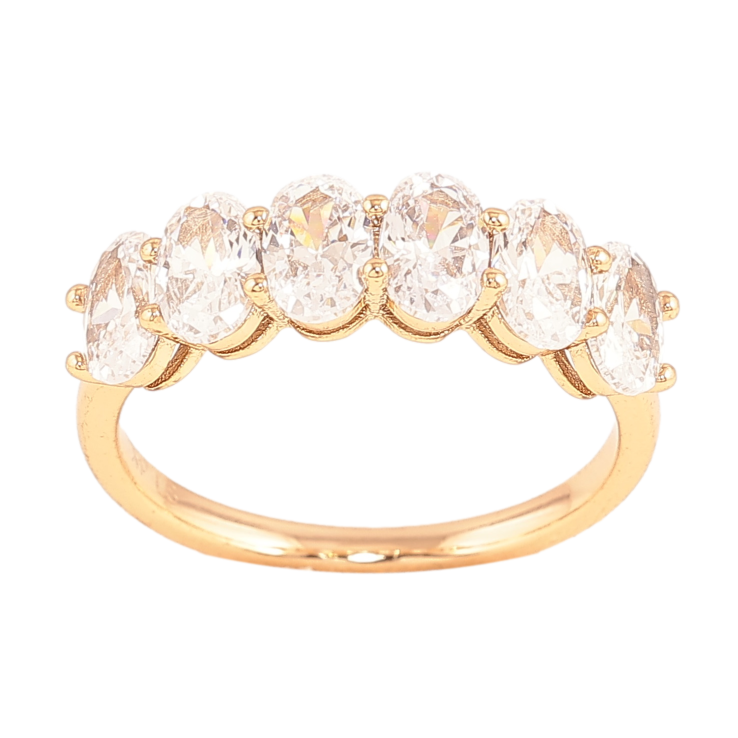 Каблучка Xuping колір Позолота 18K "Доріжка кристалів" фото №10