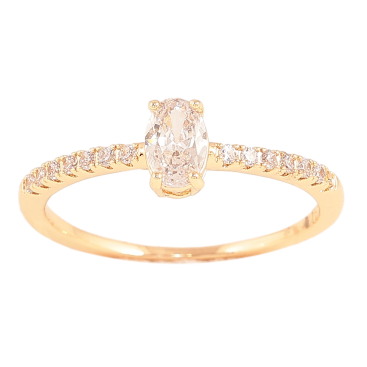 Каблучка Xuping колір Позолота 18K "Візерунок з кристалами" фото №24