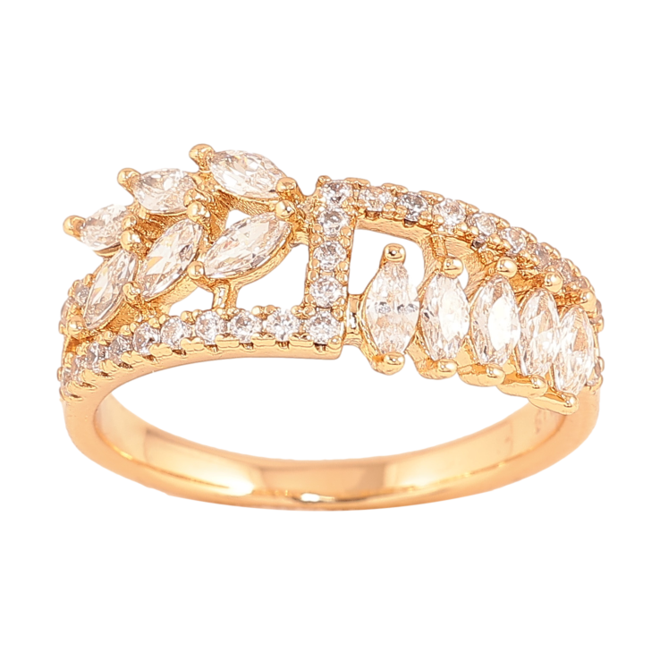 Кольцо Xuping цвет Позолота 18K "Узор с кристаллами" фото №20