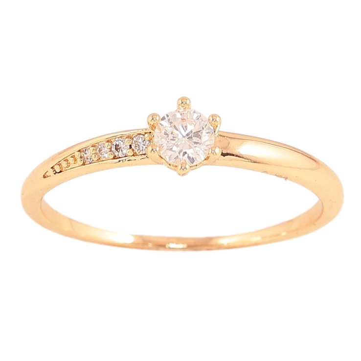 Каблучка Xuping колір Позолота 18K "Візерунок з кристалами" фото №21