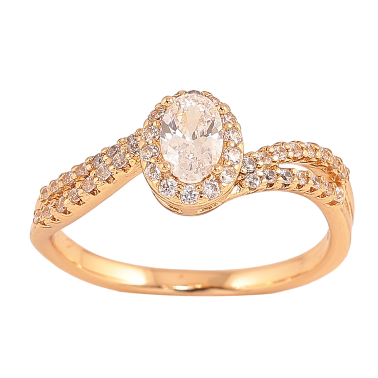 Кольцо Xuping цвет Позолота 18K "Узор с кристаллами" фото №25