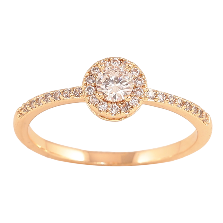 Каблучка Xuping колір Позолота 18K "Візерунок з кристалами" фото №13