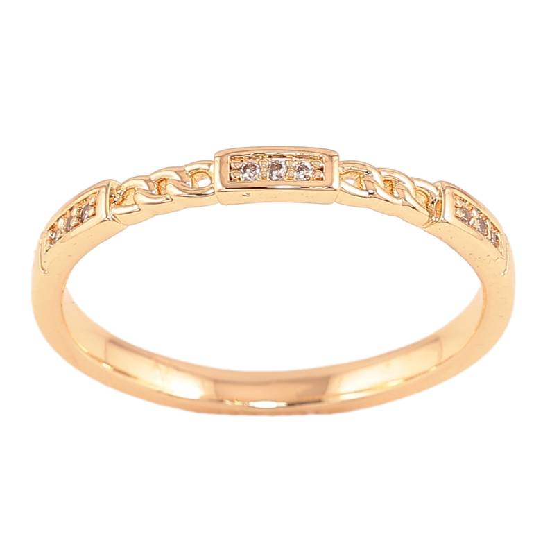 Кольцо Xuping цвет Позолота 18K "Узор с кристаллами" фото №1