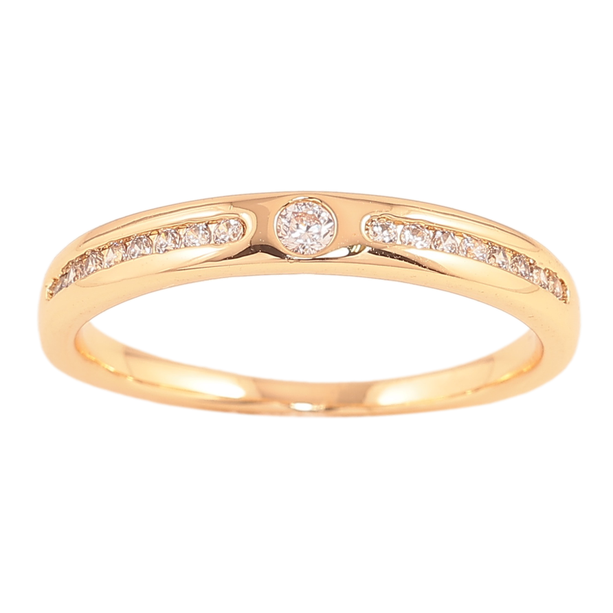 Каблучка Xuping колір Позолота 18K "Візерунок з кристалами" фото №1