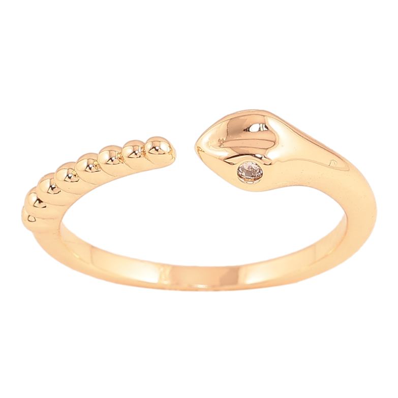 Каблучка Xuping колір Позолота 18K "Змія з кристалами" фото №1