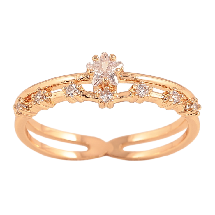 Каблучка Xuping колір Позолота 18K "Візерунок з кристалами" фото №23 Каблучка Xuping колір Позолота 18K "Візерунок з кристалами" фото №23