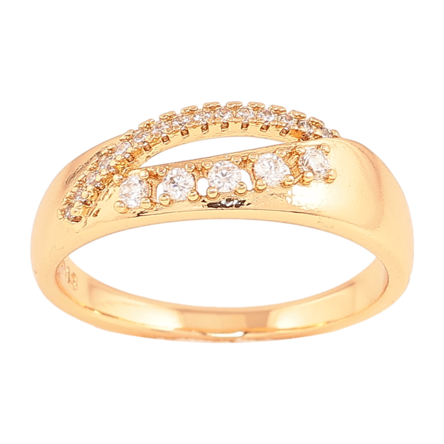 Кольцо Xuping цвет Позолота 18K "Узор с кристаллами" фото №1