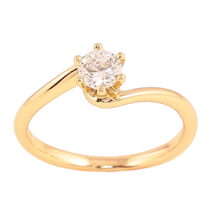 Кольцо Xuping цвет Позолота 18K "Узор с кристаллами" ø 5мм фото №1 Кольцо Xuping цвет Позолота 18K "Узор с кристаллами" ø 5мм фото №1