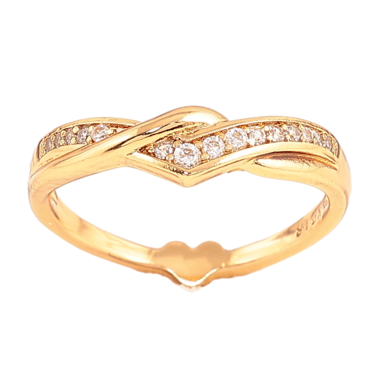 Кольцо Xuping цвет Позолота 18K "Узор с кристаллами" фото №4 Кольцо Xuping цвет Позолота 18K "Узор с кристаллами" фото №4