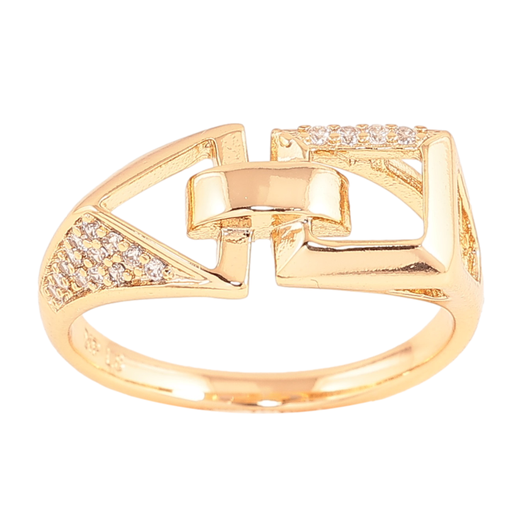 Кольцо Xuping цвет Позолота 18K "Узор с кристаллами" фото №16