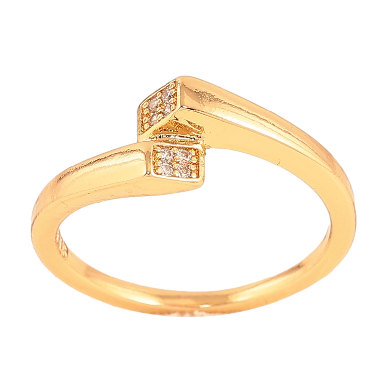 Каблучка Xuping колір Позолота 18K "Візерунок з кристалами" фото №12