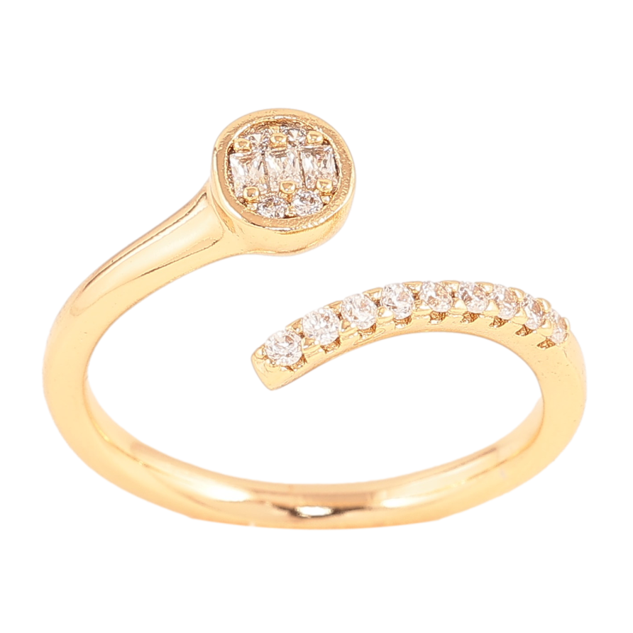 Кольцо Xuping цвет Позолота 18K "Узор с кристаллами" фото №1