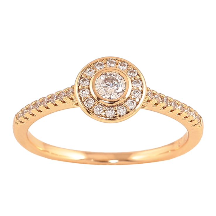 Кольцо Xuping цвет Позолота 18K "Узор с кристаллами" фото №19