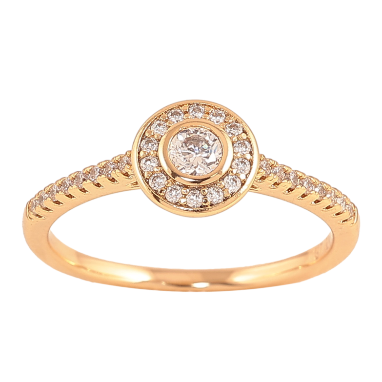 Кольцо Xuping цвет Позолота 18K "Узор с кристаллами" фото №1