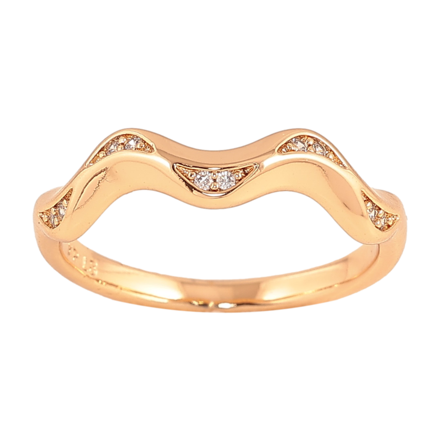 Кольцо Xuping цвет Позолота 18K "Узор с кристаллами" фото №1